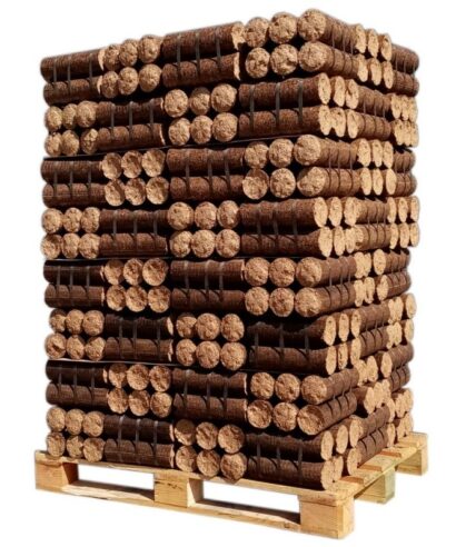 Bûche compressée– Feuillus + résineux – Palette de 960 kg